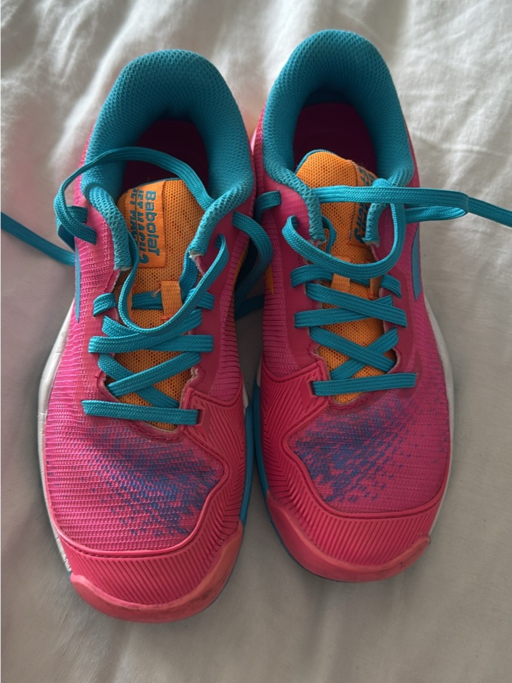 Babolat Pink & Teal Kids Tennis Shoes